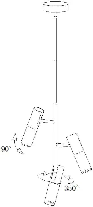 ZEVNI L3QAJUE3W4435SY7 Contemporary LED Chandelier - Sockets