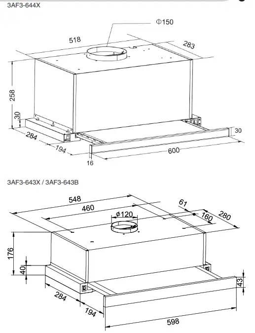 FAGOR IO-HOO-0770 6 Kitchen Extractor Hood - 2