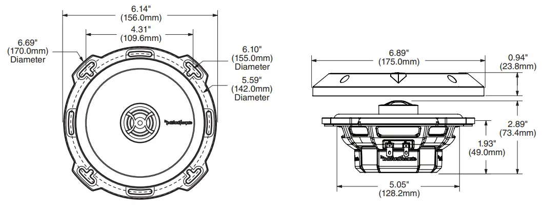Rockford-Fosgate-P132-Punch-3.50-Inch-2-Way-Full-Range-Speaker-fig-4