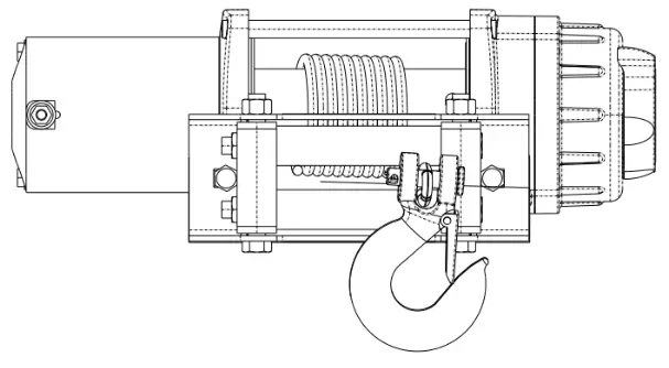 KOLPIN OUTDOORS 25-9605 Polaris Ranger 6000 lb Synthetic Rope Winch - 1