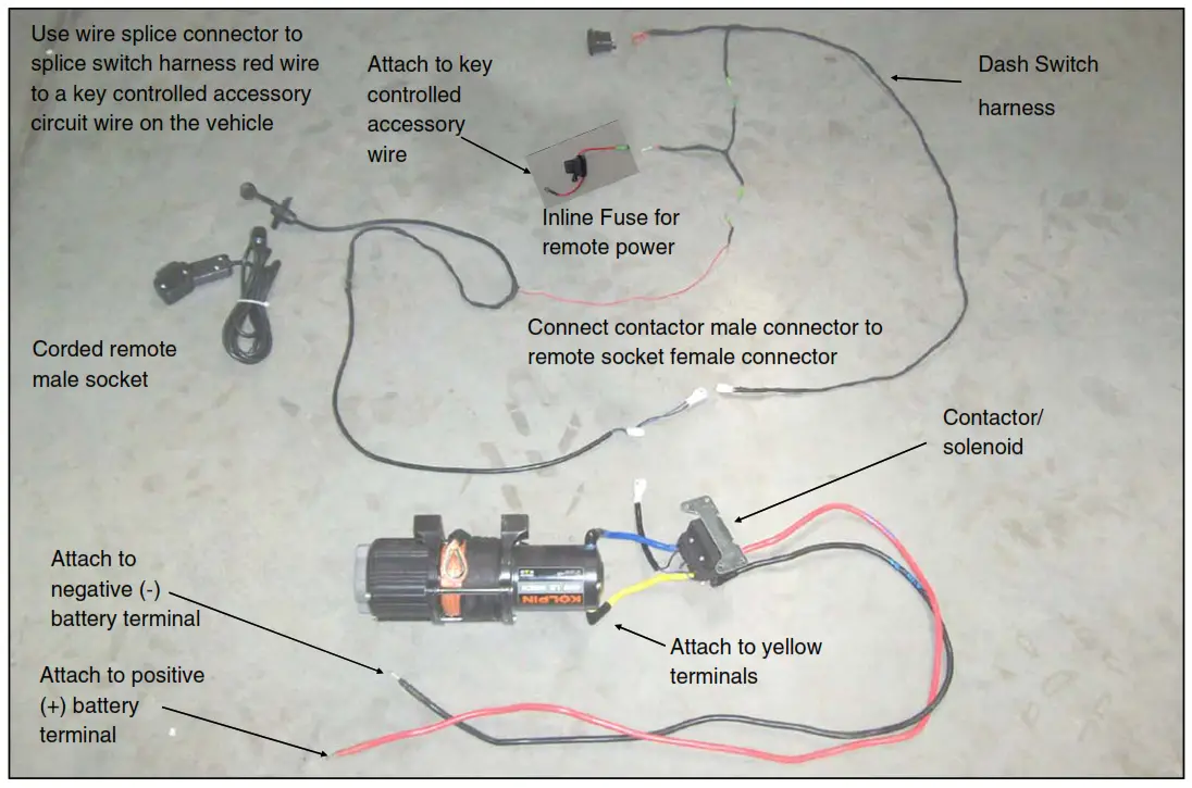 KOLPIN OUTDOORS 25-9605 Polaris Ranger 6000 lb Synthetic Rope Winch - 10