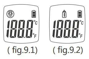 eZthings HW-F7 Non-Contact Forehead Thermometer - Measurement