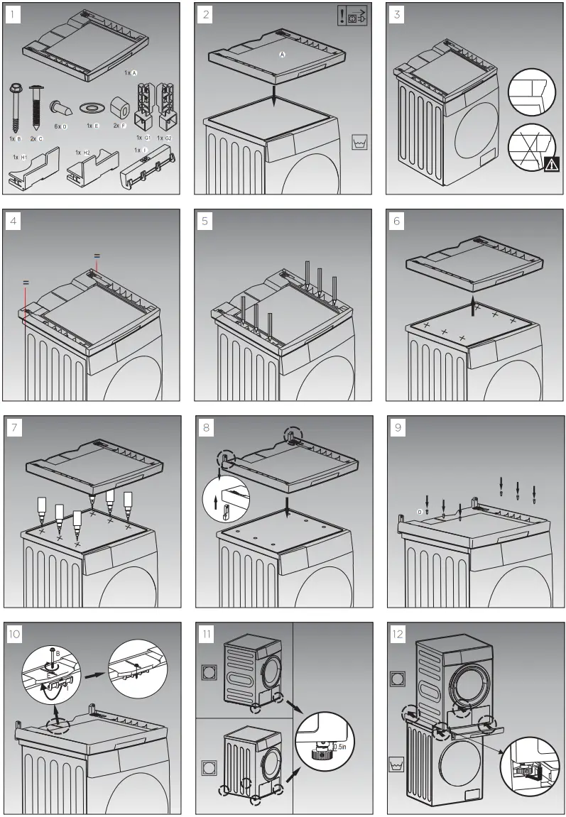 SUMMIT LWSTACKKIT Washer Dryer Stacking Kit - Figure 1