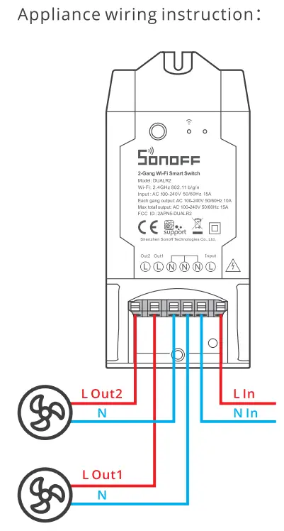 Sonoff Dual R2 2-Gang Wi-Fi Smart Switch-5