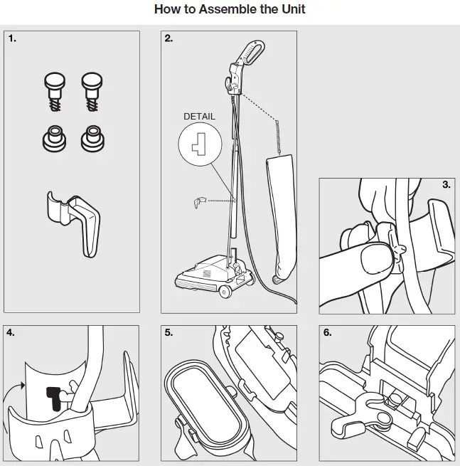 Powr-Flite PF712VC Commercial Upright Vacuum How to Assemble the Unit