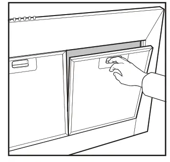 CHEF CRC612SB 60cm Canopy Rangehoods - Clean grase filters