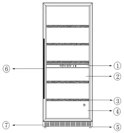 allavino Freestanding Wine Cooler YHWR99 2 - DiagramDiagram 1