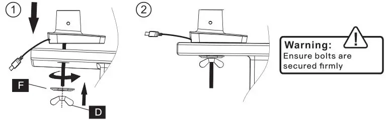 HUANUO Monitor Desk Mount - Secure the Base to Desktop Using Locking Plate
