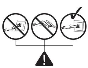 HUANUO Monitor Desk Mount - keep the arm in horizontal position