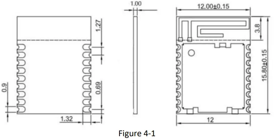 HOBBYWING SDM16HA BLE Transparent Transmission Module - The module size