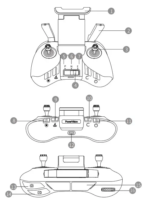 PowerVision PowerEgg X 8K All in One Drones- Remote Controller