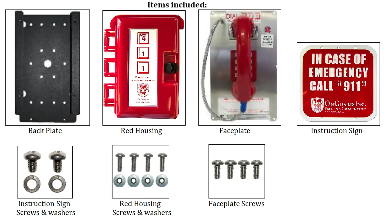 ON GUARD 911 Emergency Phone