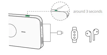 UGREEN PB195 Magnetic Wireless Power Bank 10000 mAh - Low-current Charging