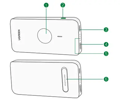 UGREEN PB195 Magnetic Wireless Power Bank 10000 mAh - Overview