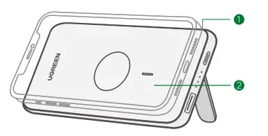 UGREEN PB195 Magnetic Wireless Power Bank 10000 mAh - Wireless Charging