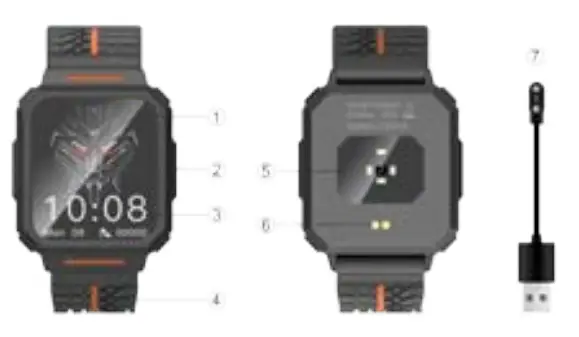 Shenzhen E Ran Technology S09 Smart Watch -Appearance Instructions