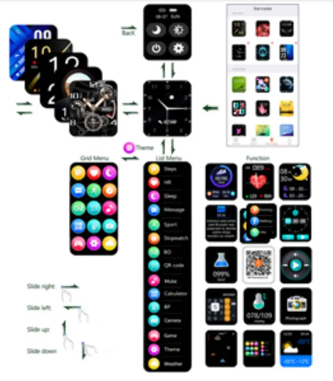 Shenzhen E Ran Technology S09 Smart Watch -Operational Instructions