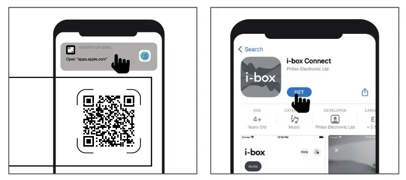 i box WJ 288APP Dusk Radio Alarm Clock with Wireless Charging- Installing the app