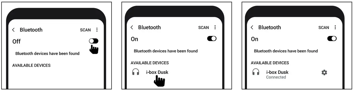 i box WJ 288APP Dusk Radio Alarm Clock with Wireless Charging- Wireless Pairing Mode
