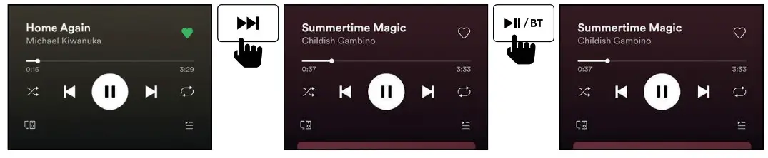 i box WJ 288APP Dusk Radio Alarm Clock with Wireless Charging- Wireless Playback Mode