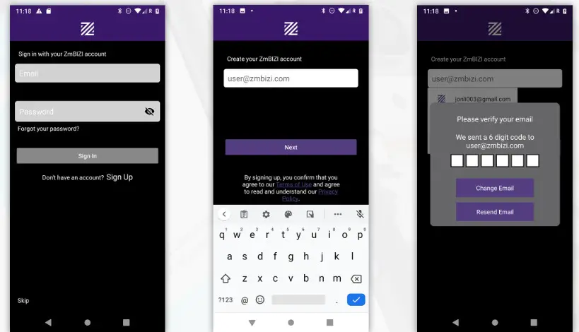 ZmBIZI Ecosystem App- Sigin
