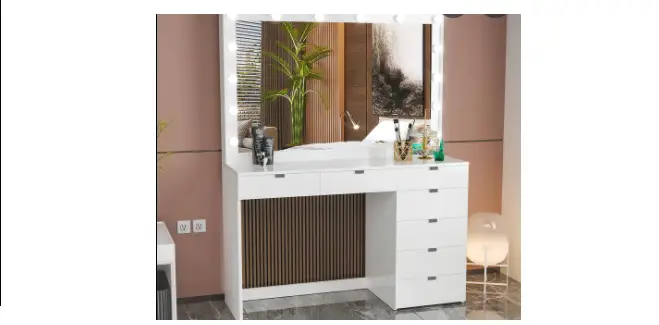 Boahaus 1609 Dressing Table With Mirror Instruction Manual