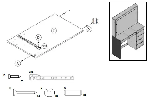 boahaus 1609 Dressing Table with Mirror fig 13