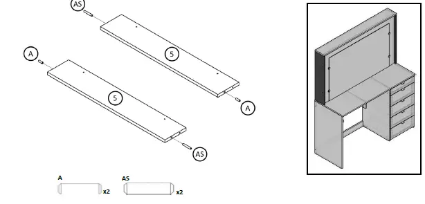boahaus 1609 Dressing Table with Mirror fig 18