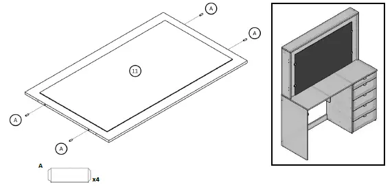 boahaus 1609 Dressing Table with Mirror fig 21
