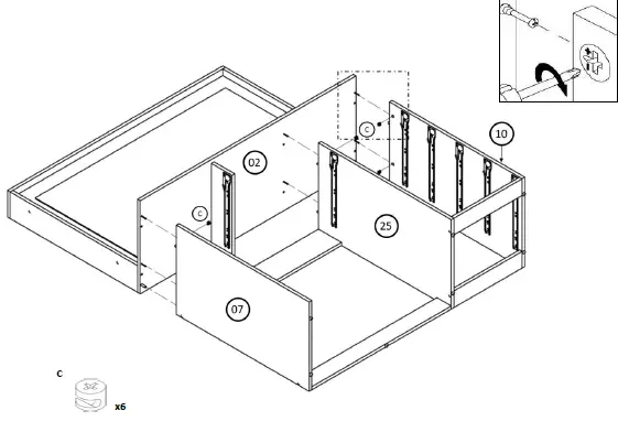 boahaus 1609 Dressing Table with Mirror fig 27