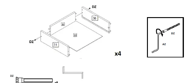 boahaus 1609 Dressing Table with Mirror fig 29