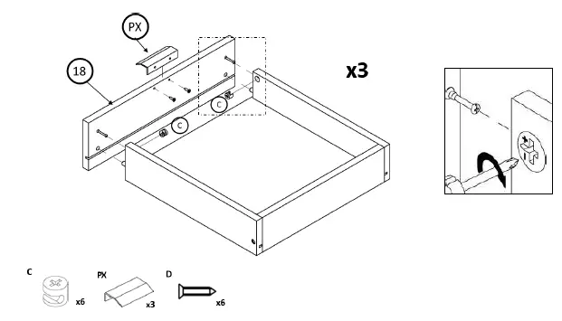 boahaus 1609 Dressing Table with Mirror fig 33