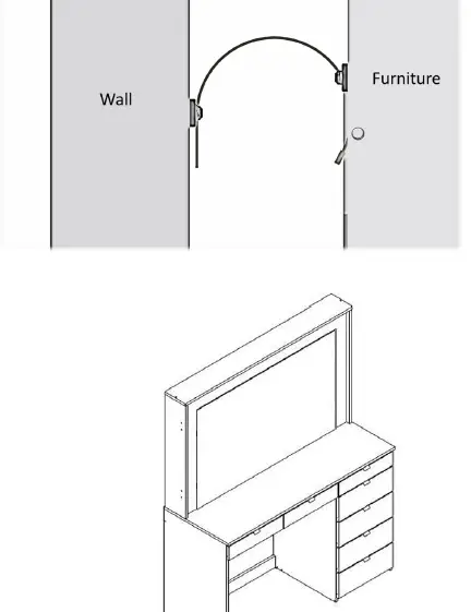 boahaus 1609 Dressing Table with Mirror fig 37