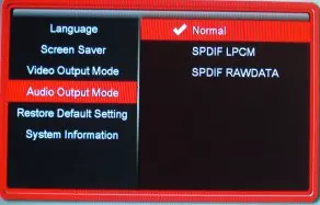 CUBETEK ‎CB HD - Audio Output Mode