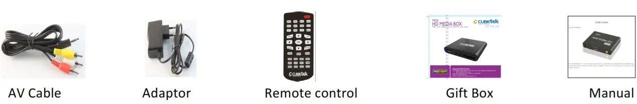 CUBETEK ‎CB HD - Package contents