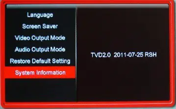 CUBETEK ‎CB HD - System Information