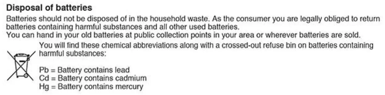 Maisto 82183 2.4GHz RC T590 Compact Track Loader User Manual - Disposal