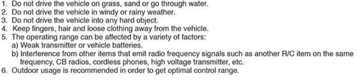 Maisto 82183 2.4GHz RC T590 Compact Track Loader User Manual - Performance Tips