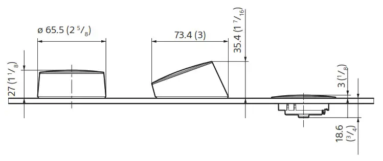 SONY XS-XB1621C 2-Way Component Speaker System- Dimensions 2