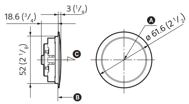 SONY XS-XB1621C 2-Way Component Speaker System- Dimensions