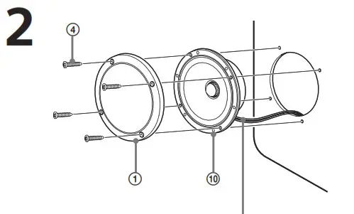 SONY XS-XB1621C 2-Way Component Speaker System- Speaker cord