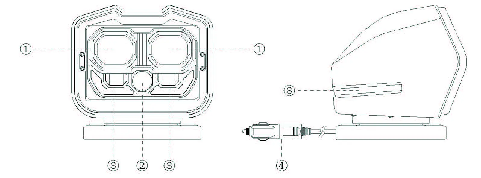 OVOVS OL-20S01 Wireless Remote Control LED Search Light fig2