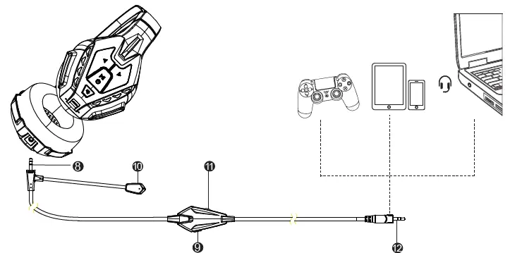 PHOINIKAS Q10 Portable Detachable Gaming Headset 1