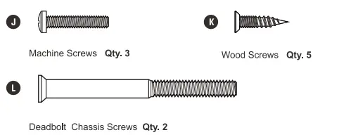 LOCKEY E910 Electric Dead Bolt tp link Unmanaged Easy Smart Rackmountable Switches - HARDWARE SCREWS CONTENTS
