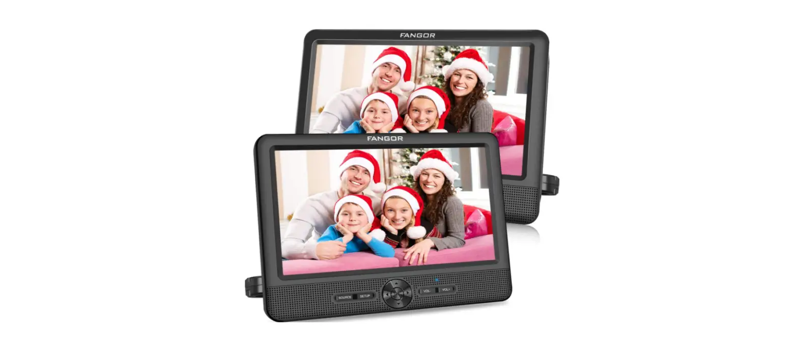 Fangor 10’’ Dual Car Dvd Player Portable Headrest Cd Players-complete Features/instruction Manual