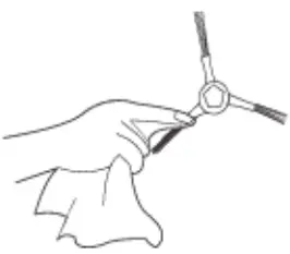 Venga VG RVC 3000 WH Robot Vacuum Cleaner - Remove the side brushes