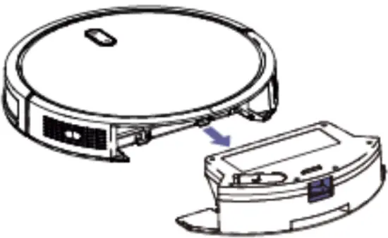 Venga VG RVC 3000 WH Robot Vacuum Cleaner - remove the dust bin