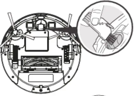 Venga VG RVC 3000 WH Robot Vacuum Cleaner - swivel wheel