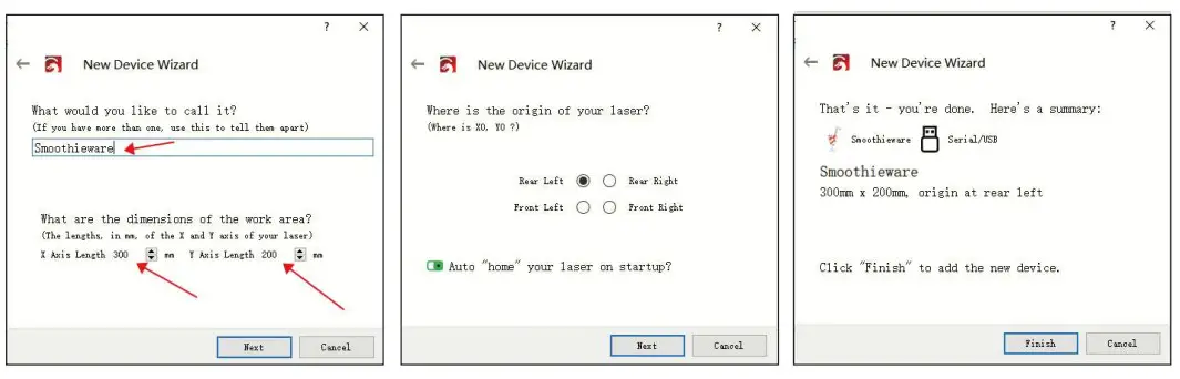 omtech K40+ Laser Engraver Control Card - select Finish