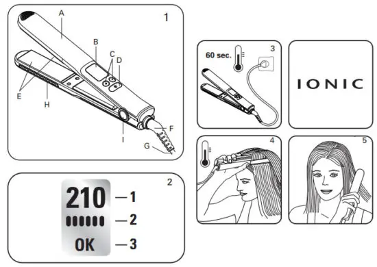 Rowenta Digital CF7152G4 Hair Straightener - fig 1